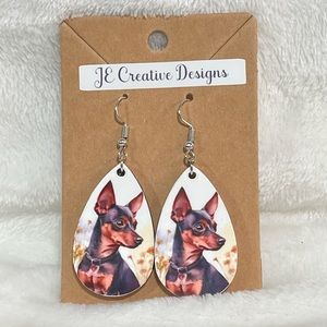 Min Pin Earrings - Miniature Pinscher